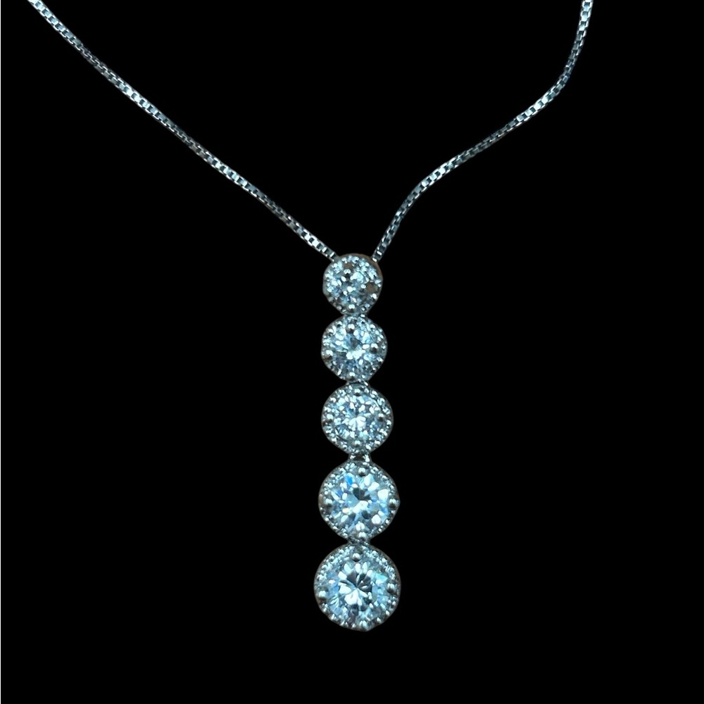 Sterling Silver 925 Cubic Zirconia Necklace